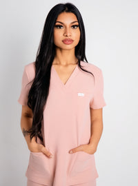 VITAL V-Neck Scrub Top- Pink