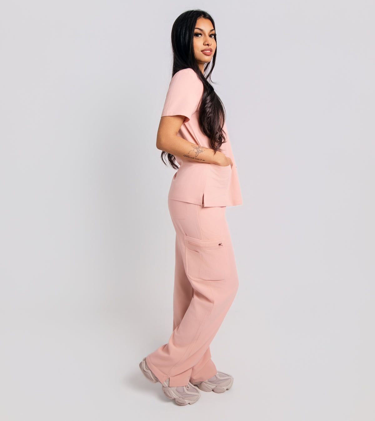 VITAL pink nursing scrub set for healthcare professionals