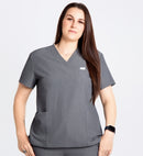 VITAL V-Neck Scrub Top- Grey