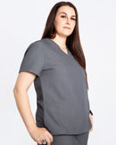 VITAL V-Neck Scrub Top- Grey