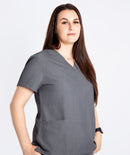 VITAL V-Neck Scrub Top- Grey