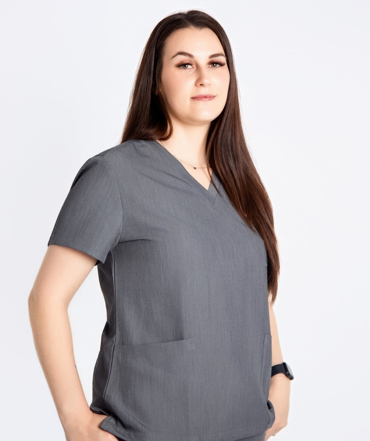 VITAL V-Neck Scrub Top- Grey