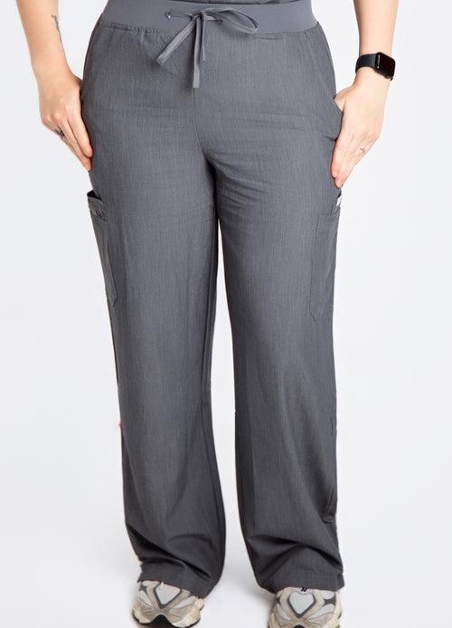 The Flow Straight-Leg Scrub Pant- Grey