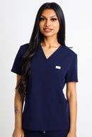 VITAL V-Neck Scrub Top- Navy