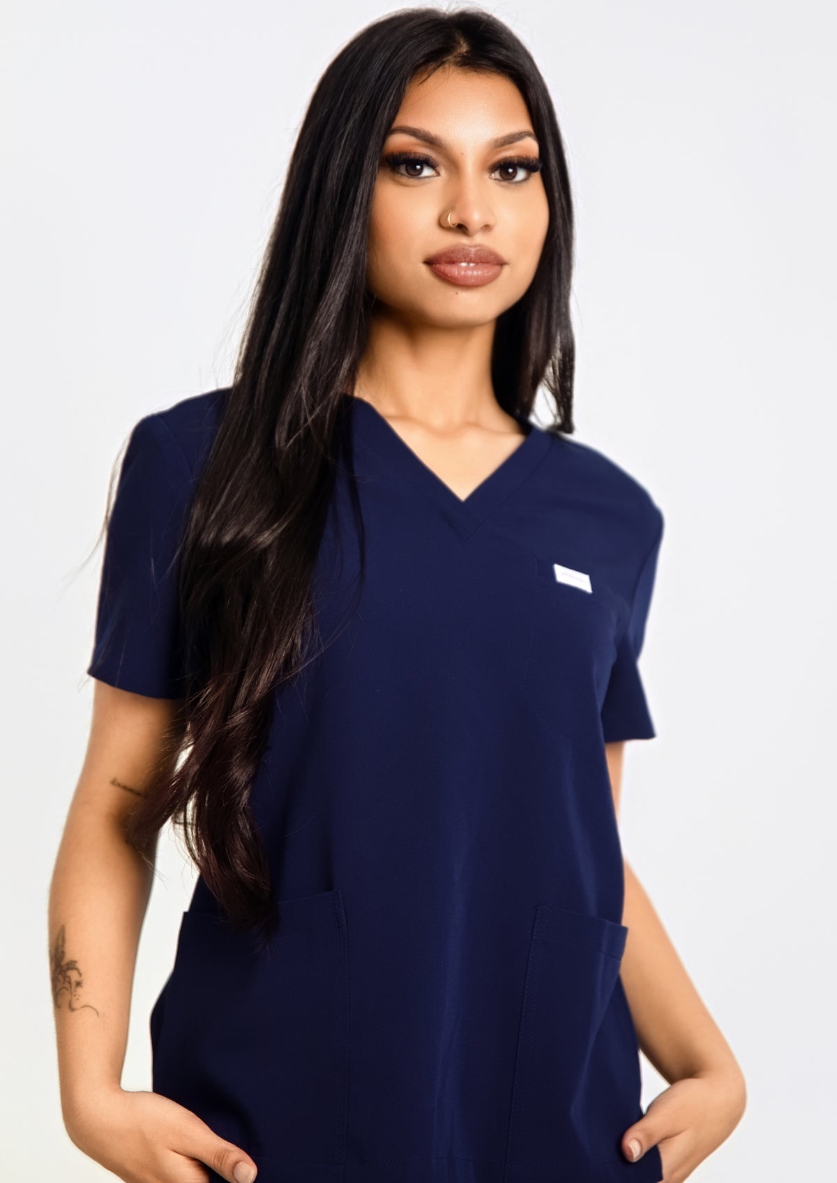 VITAL V-Neck Scrub Top- Navy