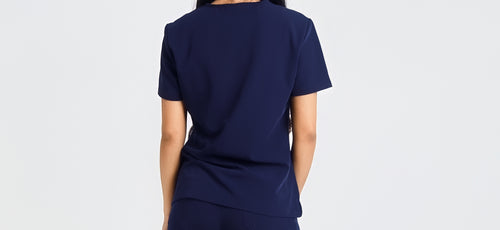 VITAL V-Neck Scrub Top- Navy