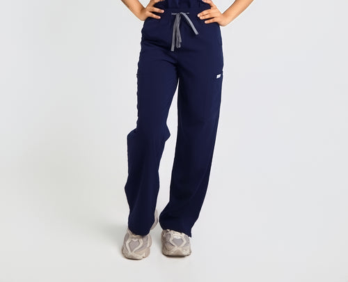 The Flow Straight-Leg Scrub Pant- Navy