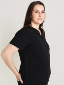 VITAL V-Neck Scrub Top- Black