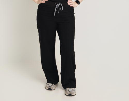 The Flow Straight-Leg Scrub Pant- Black