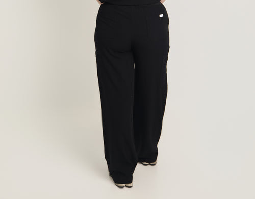 The Flow Straight-Leg Scrub Pant- Black