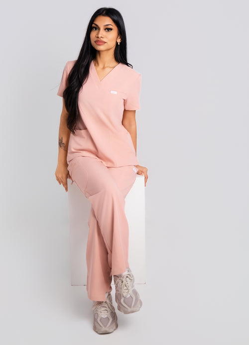VITAL pink nursing scrub set for healthcare professionals